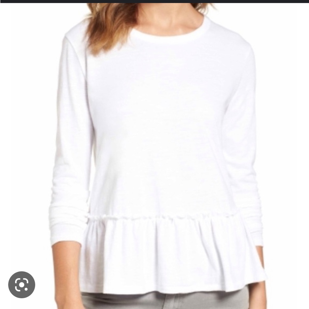Long sleeve peplum tee